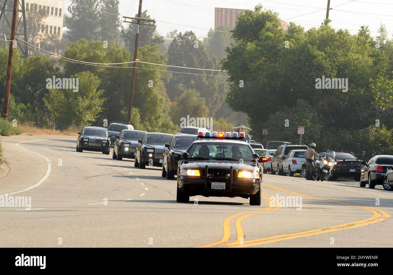 Jackson Family motorcade at the Michael Jackson Funeral Service at