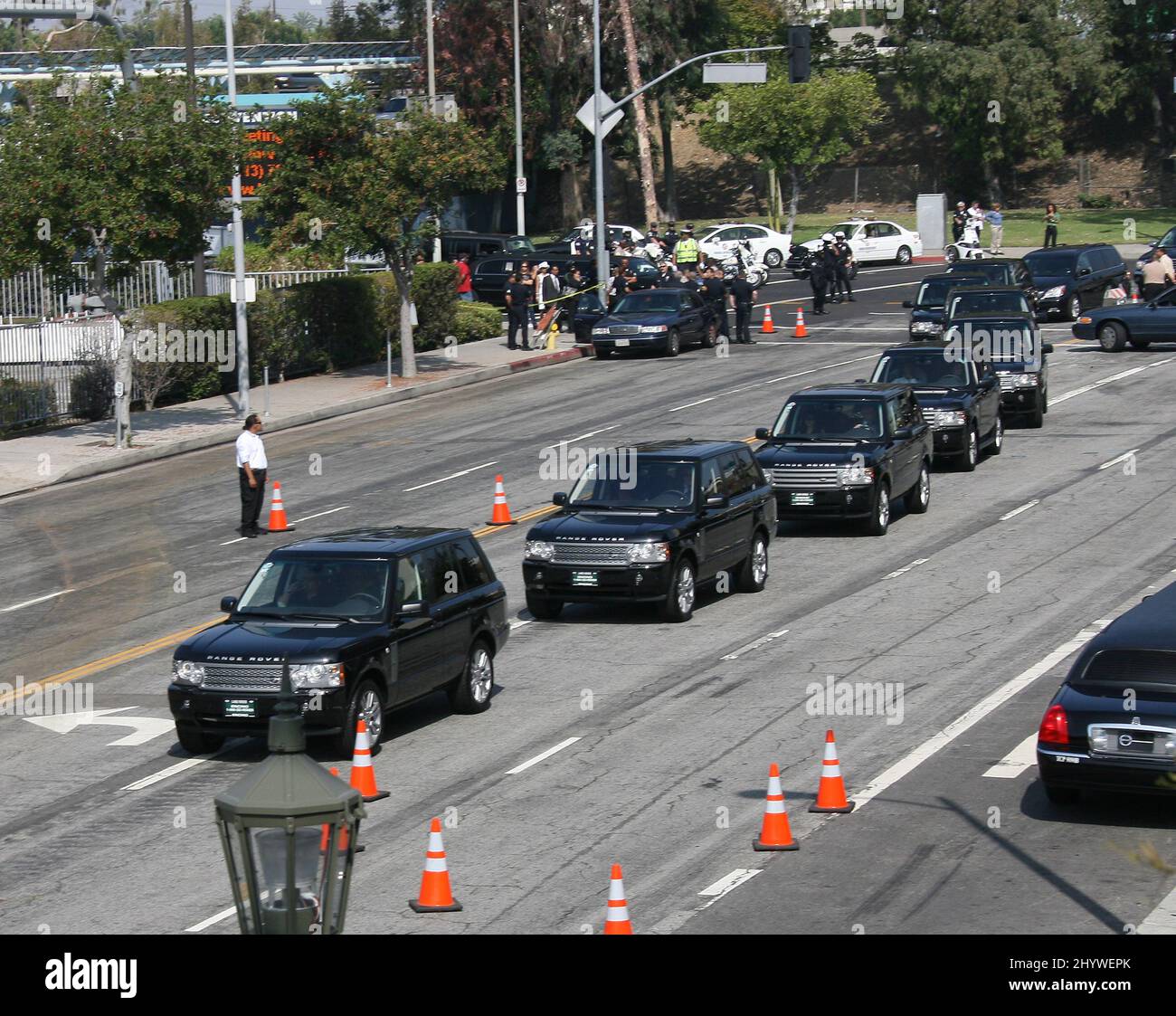 The Jackson Family Motorcade at the Michael Jackson Memorial at the
