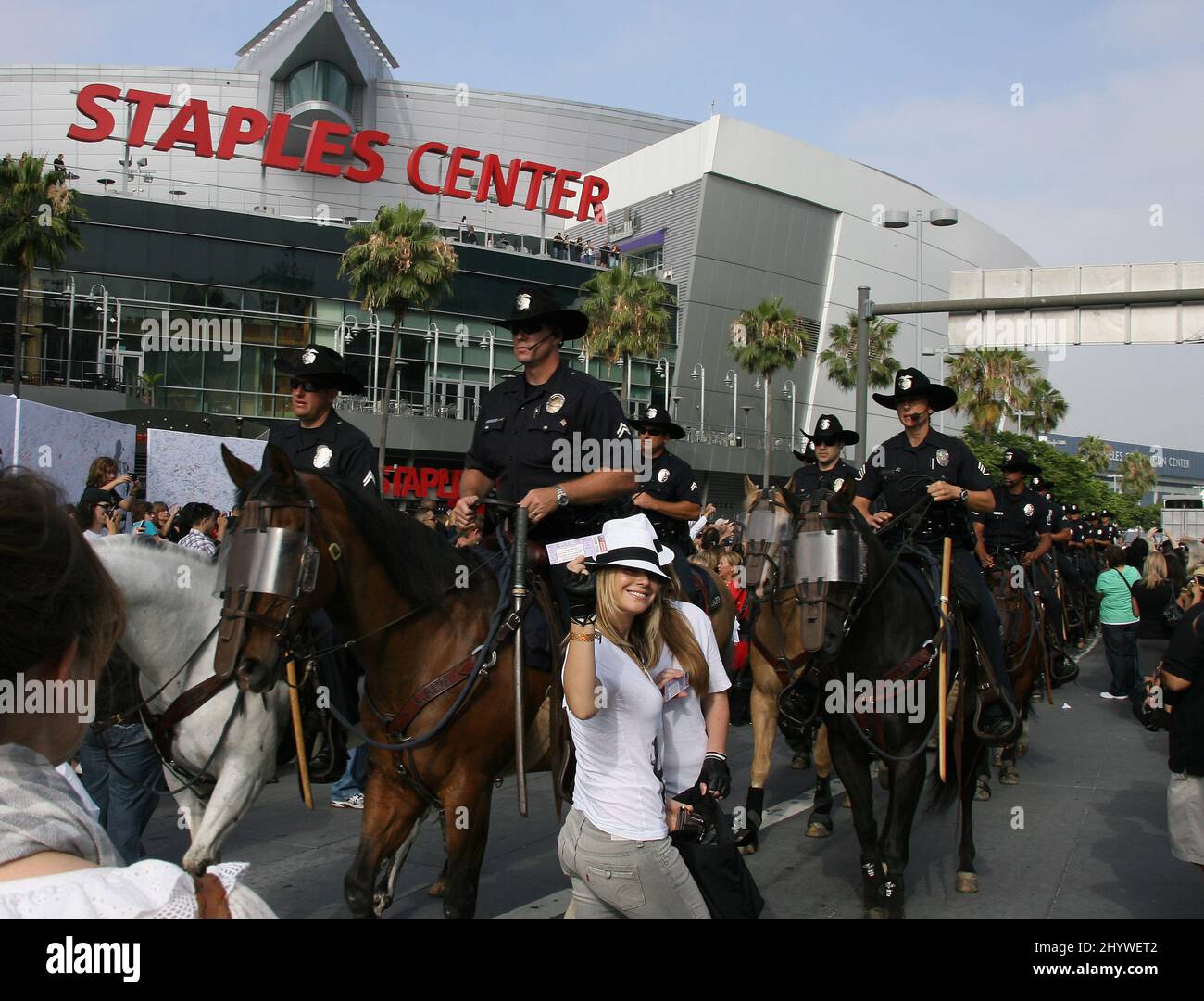 Atmosphere around at the Michael Jackson Memorial at the Staple Center