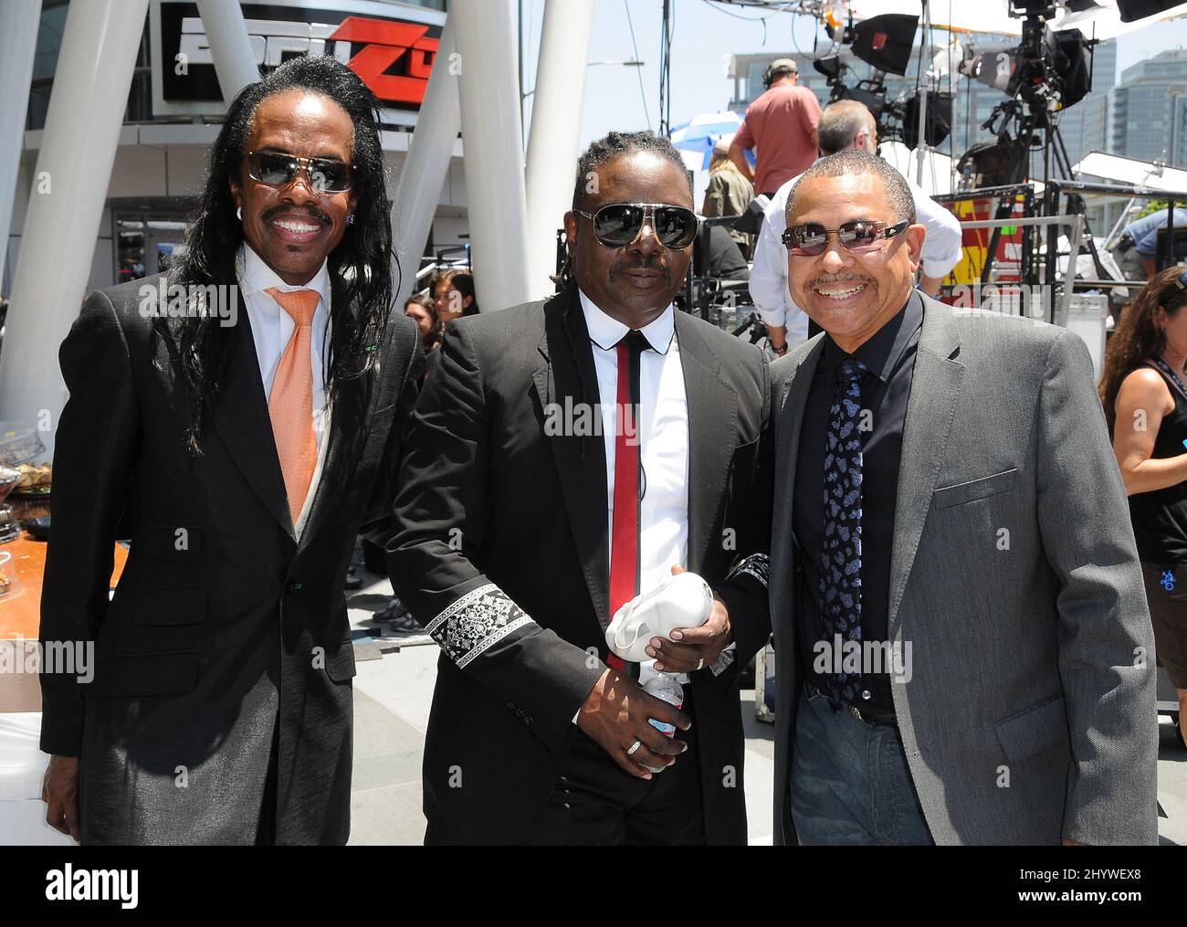 Earth, Wind and Fire is seen at the Michael Jackson Memorial at the