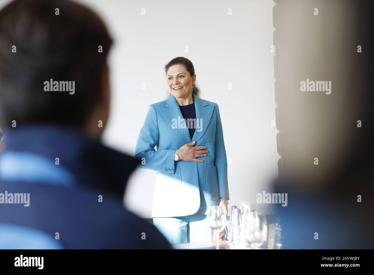 ARLANDA 20220315 Crown Princess Victoria meets Sweden's Paralympic medalists on return home at Arlanda Airport.. Photo Christine Olsson / TT kod 10430 Stock Photo