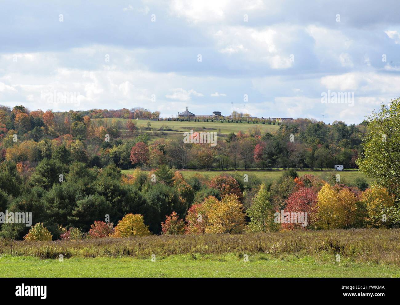 General view of the original 1969 Woodstock Festival Site at Bethel