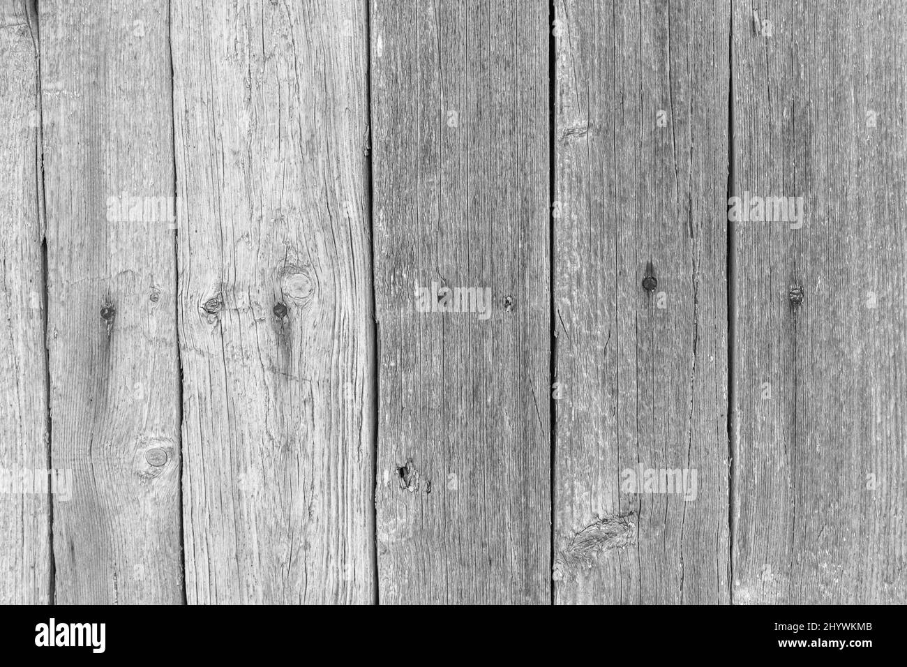 Old wooden fence texture and high detailed background photo with nails Stock Photo
