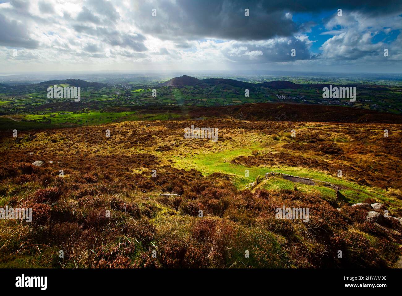 Ring of Gullion in county Armagh the site of an extinct Volcano and blow holes, Northern Ireland Stock Photo
