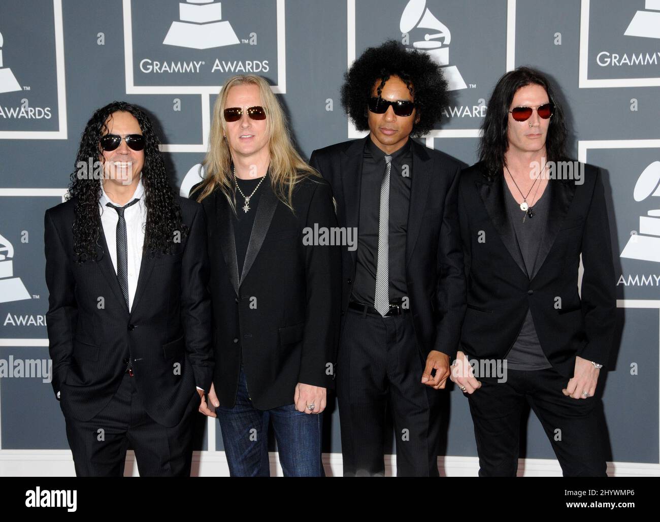 Alice in Chains arrives at the 52nd Annual Grammy Awards held at the Staple Center in Los Angeles, California. Stock Photo