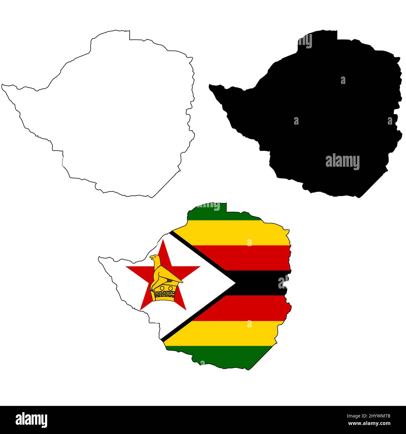Maps of Zimbabwe on white background. flat style Stock Photo - Alamy
