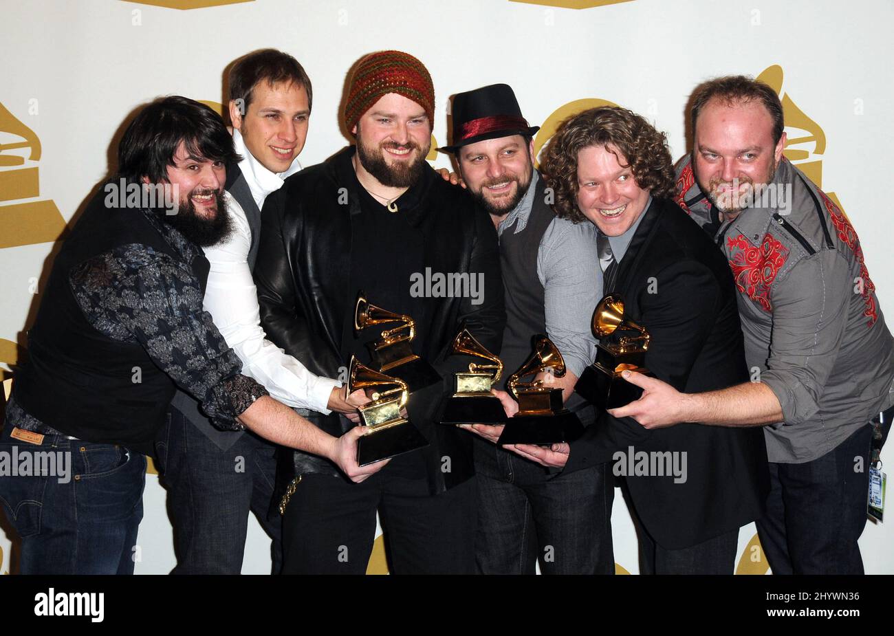 The Zac Brown Band in the press room at the 52nd Annual Grammy Awards