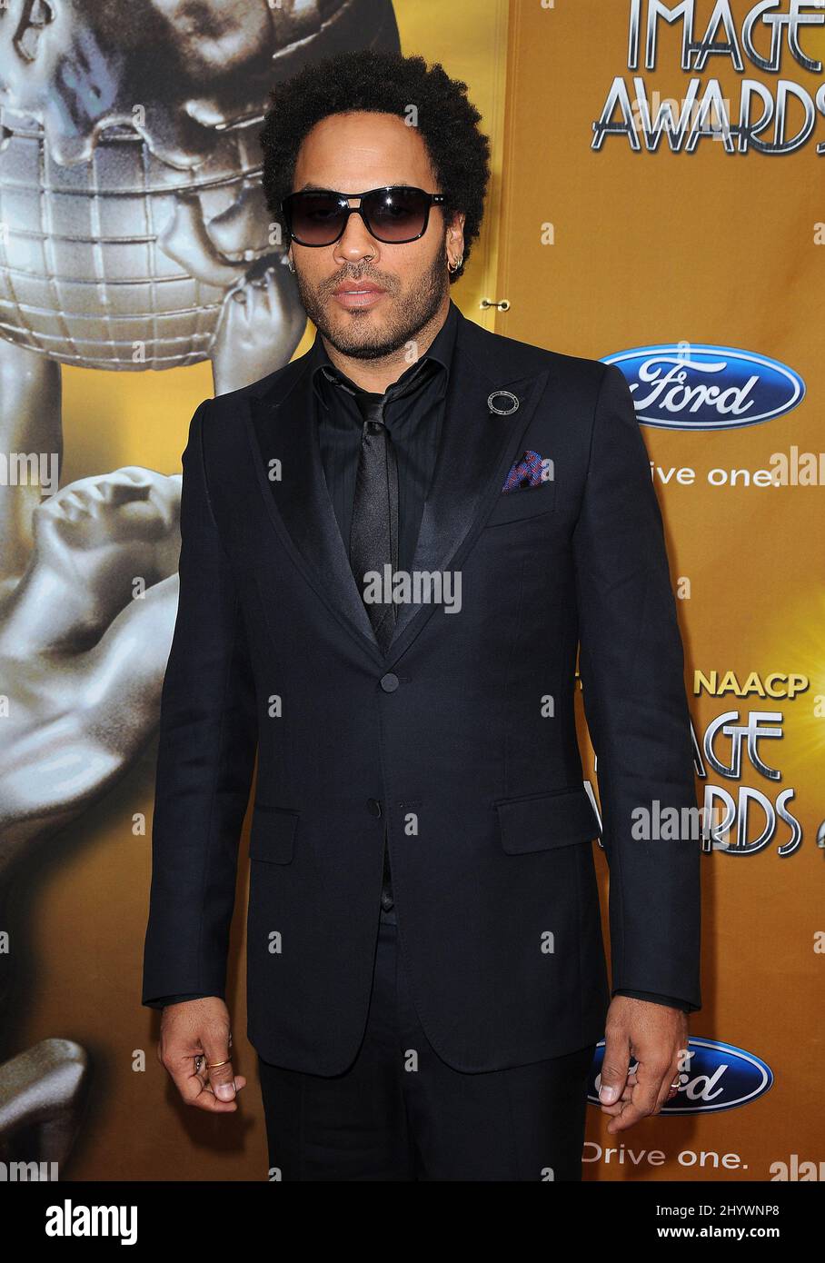 Lenny Kravitz arriving for the 41st NAACP Image Awards held at the Shrine Auditorium in Los Angeles, California, USA. Stock Photo
