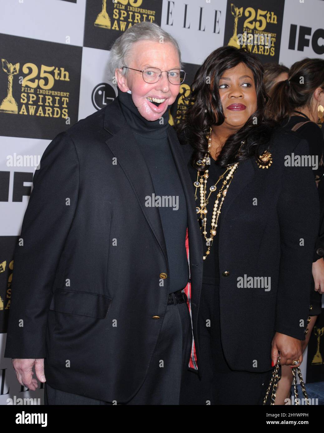 March 5, 2010 Los Angeles, Ca. Roger Ebert and wife Chaz 25th Film Independent Spirit Awards Held at Nokia Theatre L.A. Live Stock Photo