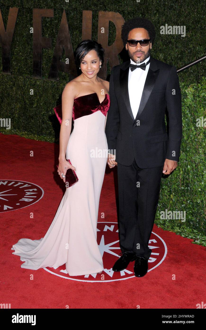 Zoe Kravitz and father Lenny Kravitz arriving for the 2010 Vanity Fair