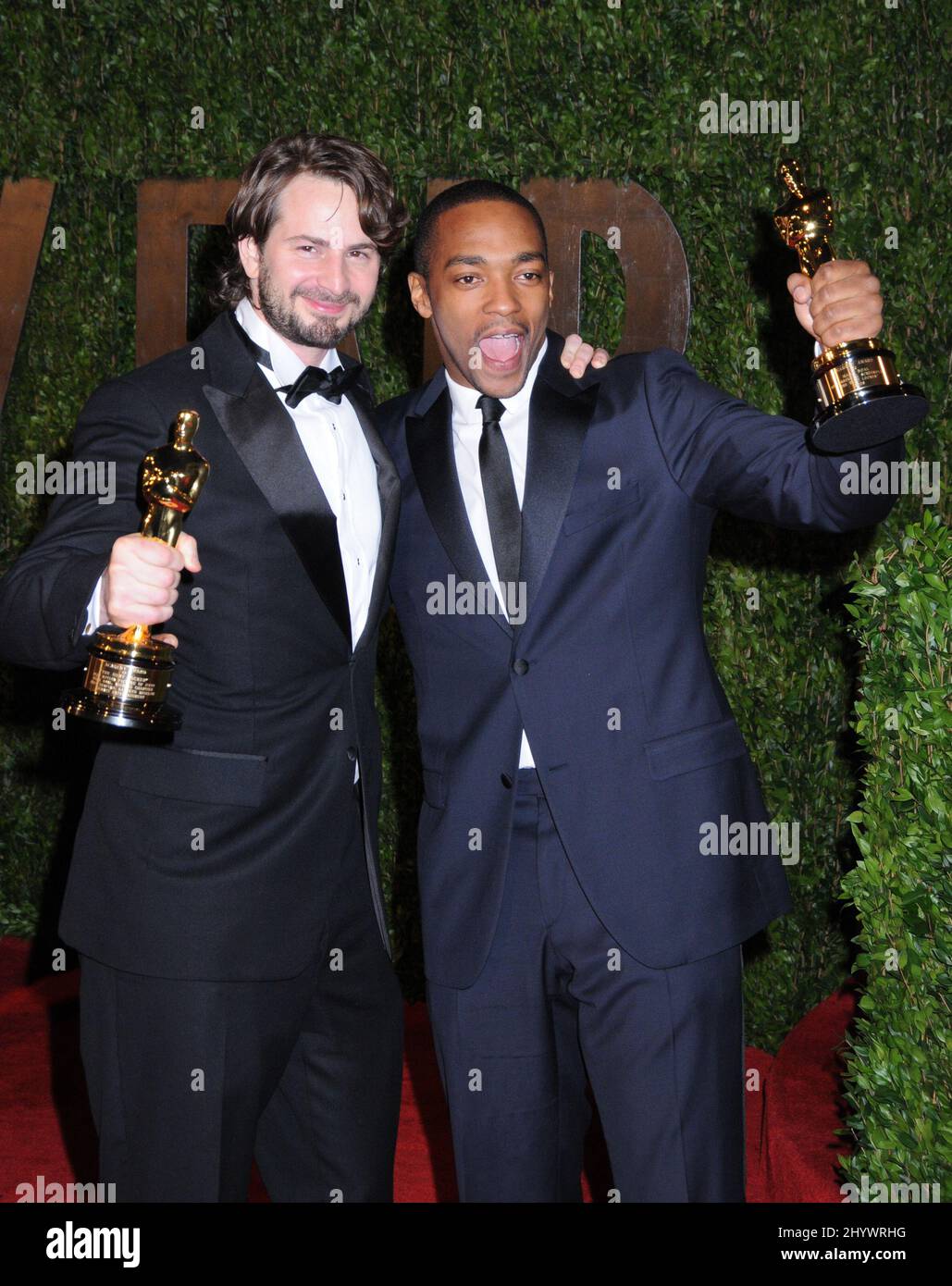 Mark Boal and Anthony Markey arriving at the Vanity Fair Oscar Viewing Party 2010, at the Sunset Tower, Los Angeles Stock Photo