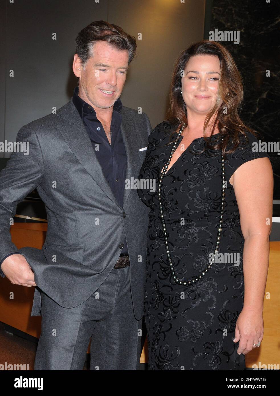 Pierce Brosnan and Keely Shaye Smith at the Los Angeles premiere of 'The Greatest', held at Linwood Dunn, Hollywood. Stock Photo