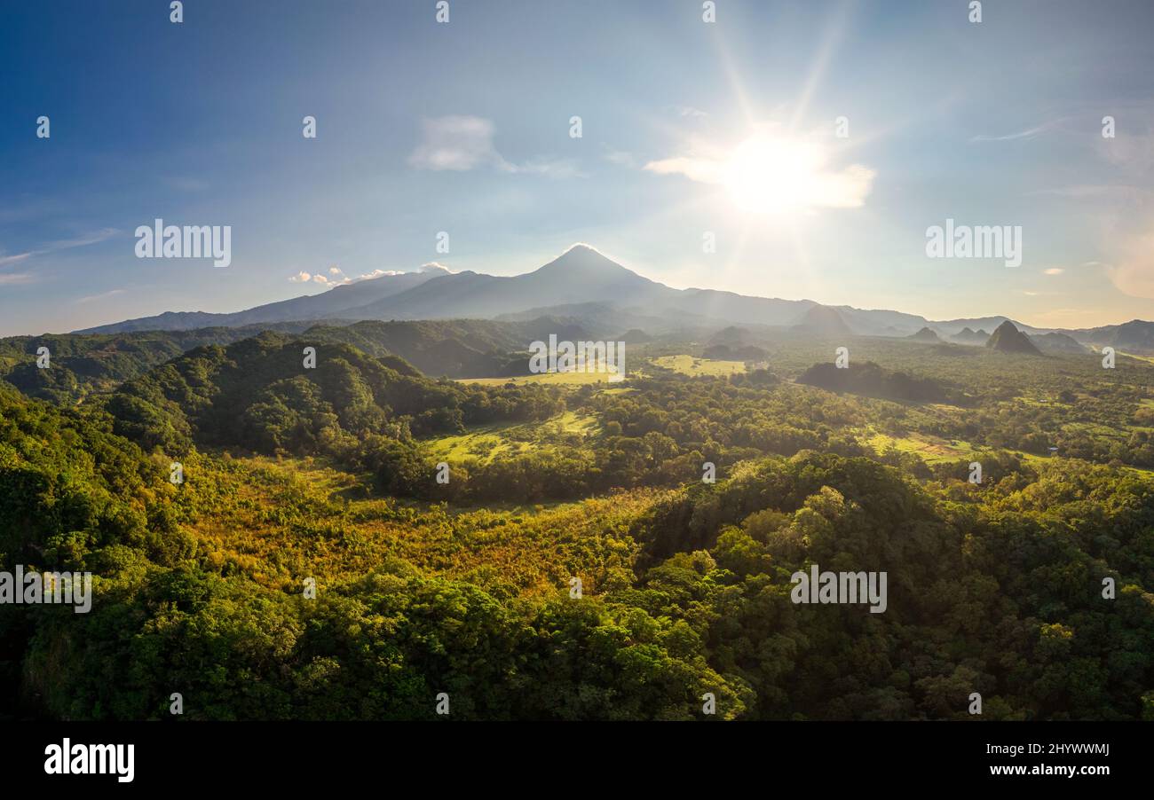 View of the zone of Volcano of Colima in Colima, Mexico Stock Photo - Alamy