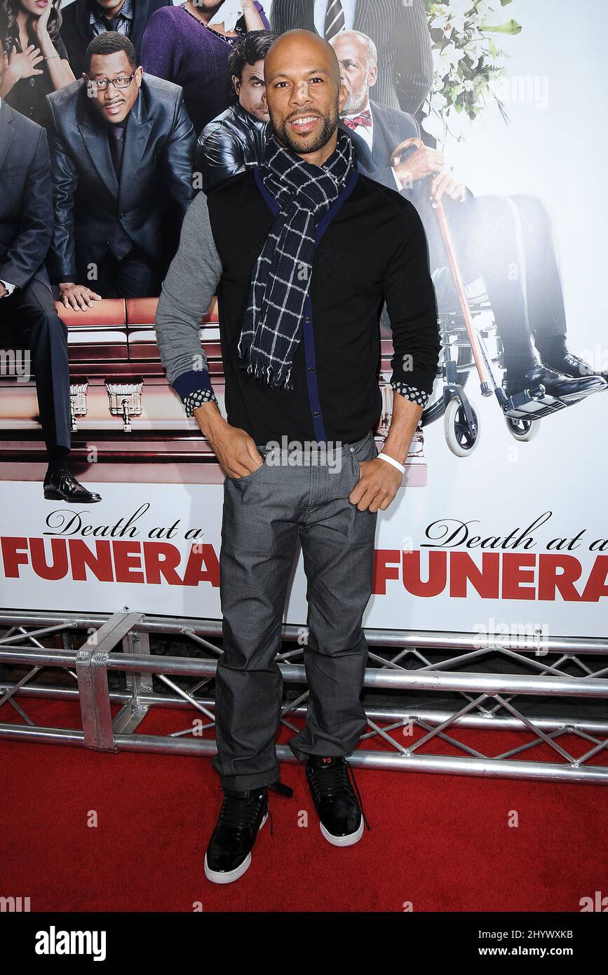 Common at the 'Death at a Funeral' world premiere held at the Arclight Cinerama Dome, Hollywood, California. Stock Photo