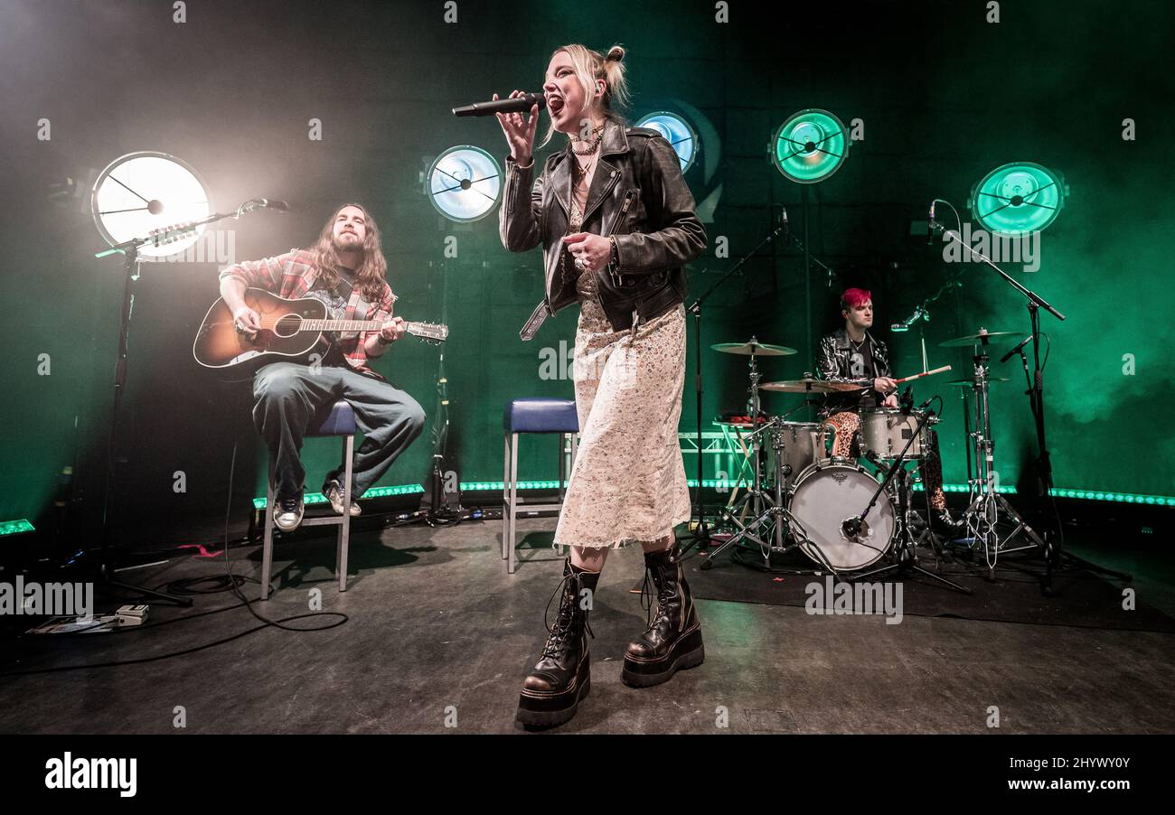 Halestorm performing live at a concert at Shepherd's Bush Empire in London on 13 March 2022 Stock Photo