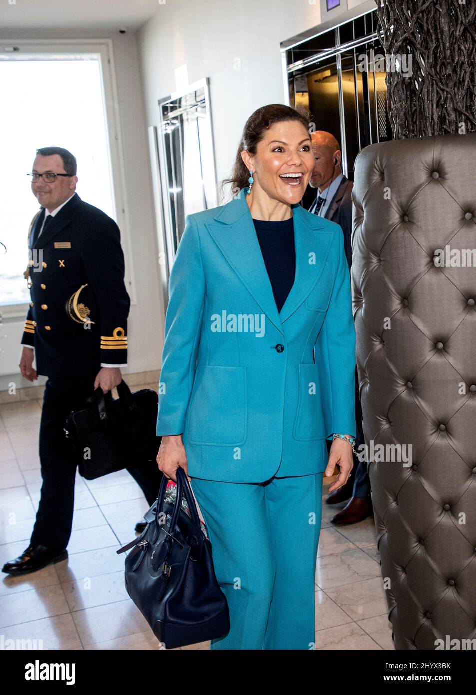 ARLANDA 20220315 Crown Princess Victoria meets Sweden's Paralympic medalists on return home at Arlanda Airport.. Photo Christine Olsson / TT kod 10430 Stock Photo