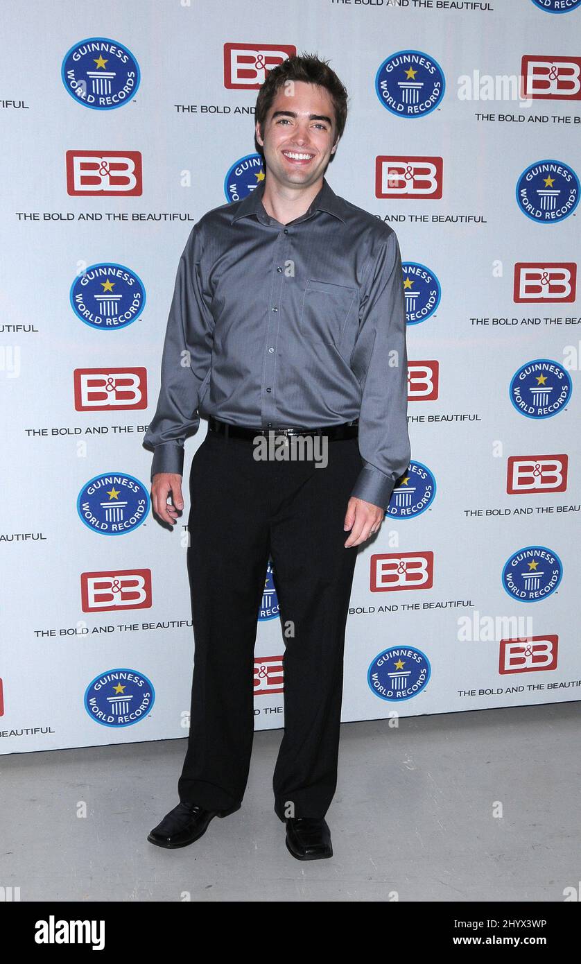 Drew Tyler Bell during Guinness World Records announcement of 'The Bold and the Beautiful' as most popular daytime TV soap on stage 31 at CBS Television City, Los Angeles Stock Photo