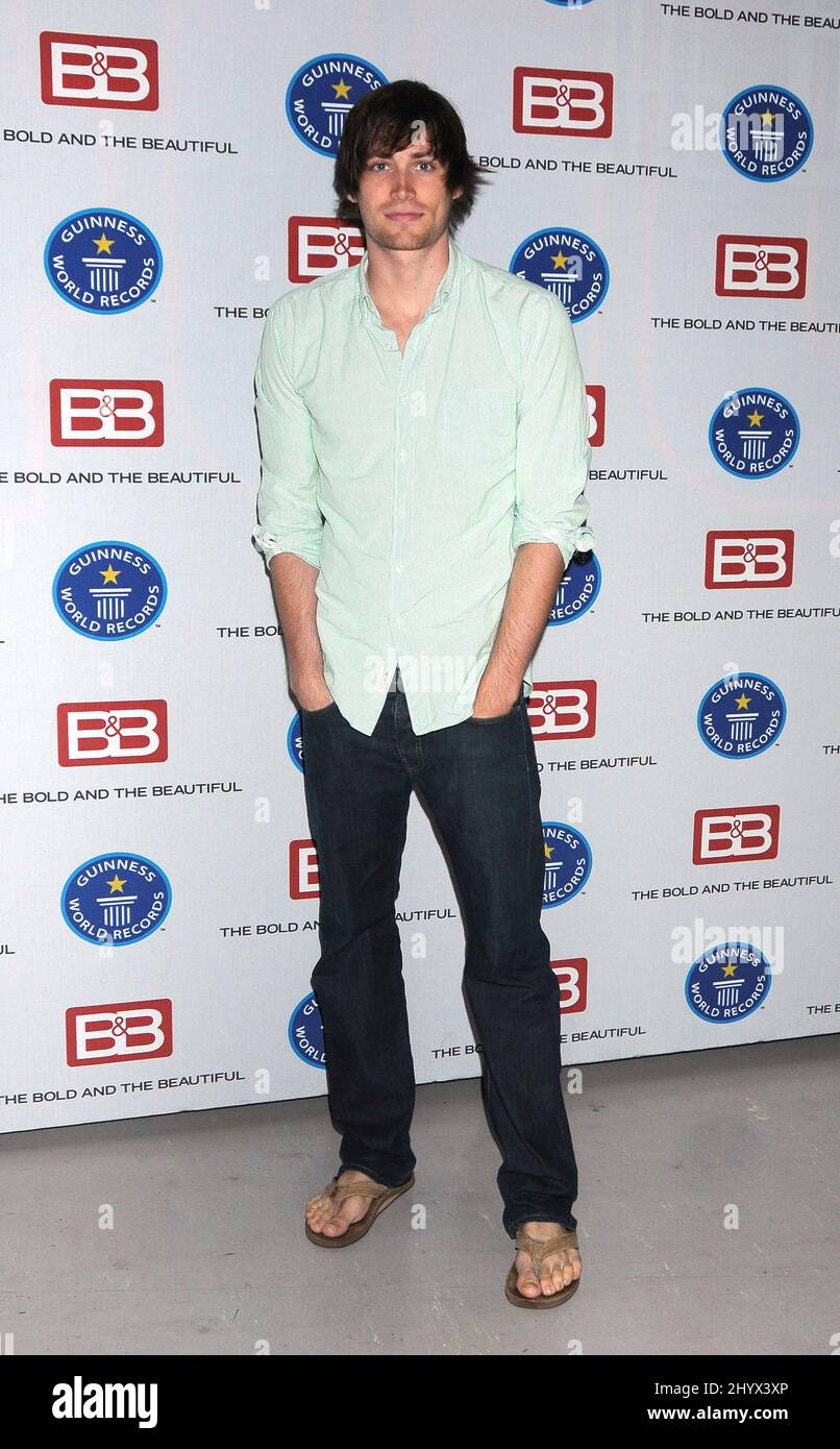 Zack Conroy during Guinness World Records announcement of 'The Bold and the Beautiful' as most popular daytime TV soap on stage 31 at CBS Television City, Los Angeles Stock Photo