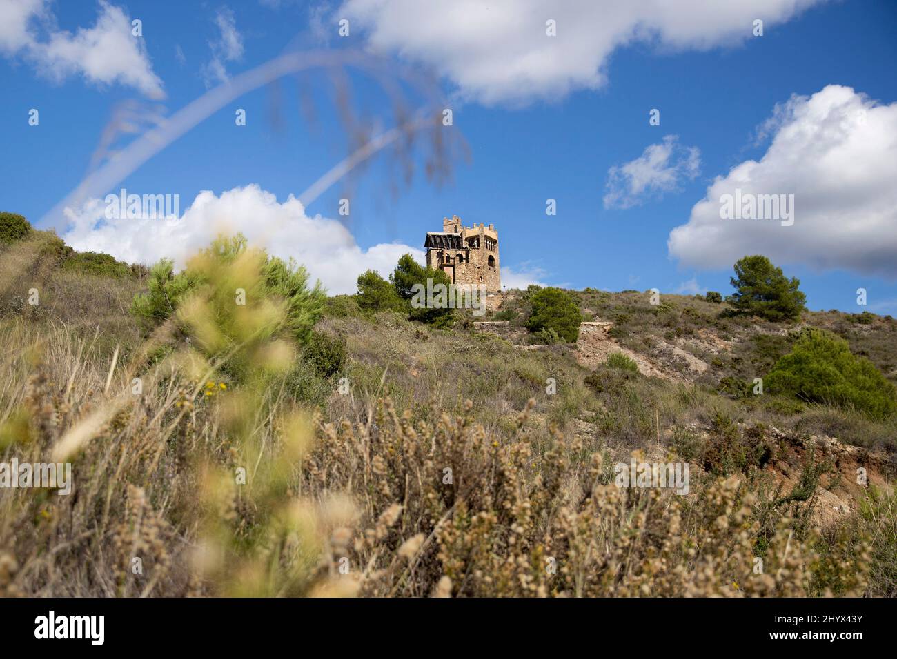 Old and abandoned Tower water tank in Alhaurin el Grande, Malaga, Spain Stock Photo
