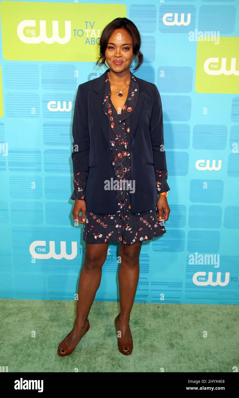 Sharon Leal at the CW Upfront Green Carpet Arrivals at Madison Square Garden in New York. Stock Photo