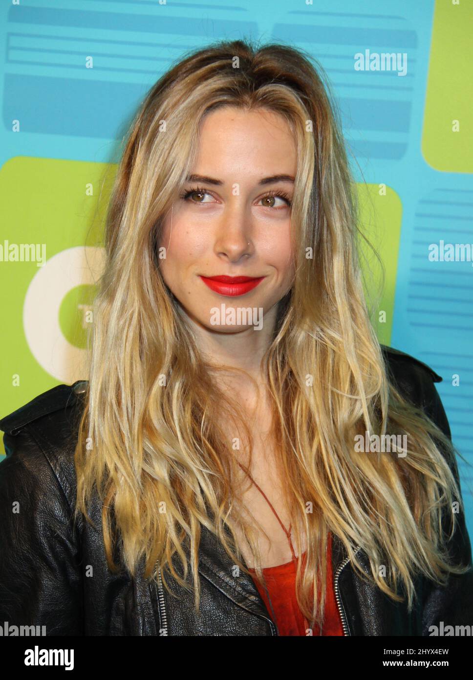 Gillian Zinser at the CW Upfront Green Carpet Arrivals at Madison Square Garden in New York. Stock Photo