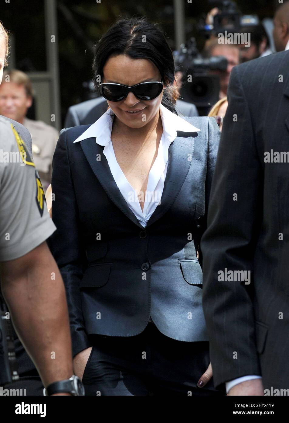 Lindsay Lohan in the court house during her court case in Beverly Hills