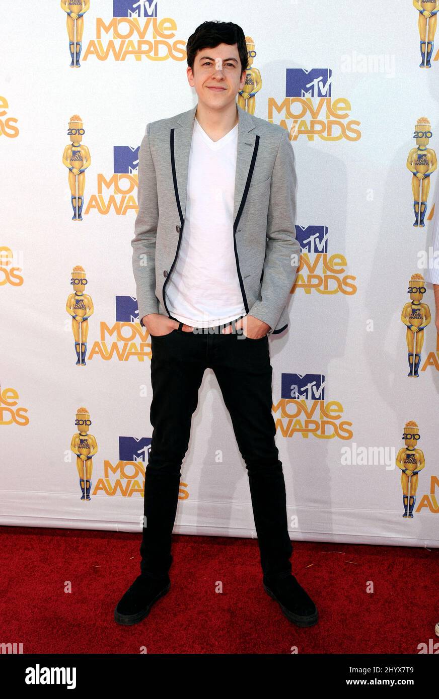 Christopher Mintz-Plasse during the MTV Movie Awards 2010 held at the Gibson Amphitheatre, California Stock Photo