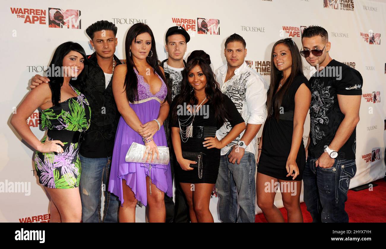 Uitstralen partner Verhoog jezelf Jersey Shore Cast at the launch party of MTV's 'The Hard Times of R.J.  Berger' and 'Warren and the Ape' held at the Trousdale in Los Angeles, USA  Stock Photo - Alamy