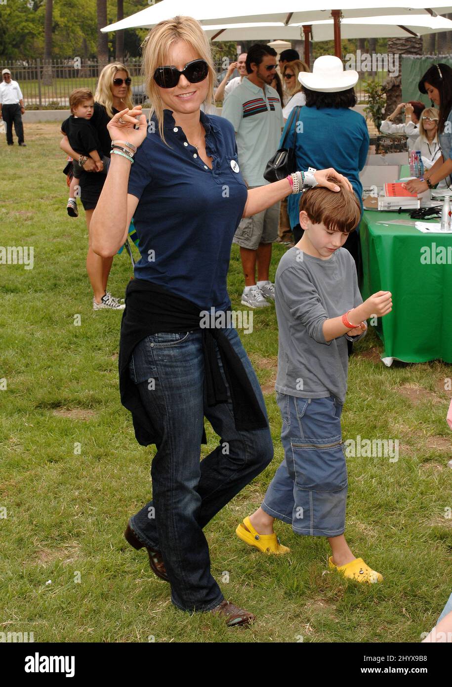 Tea Leoni and son during The 21st Annual A Time for Heroes Benefit for