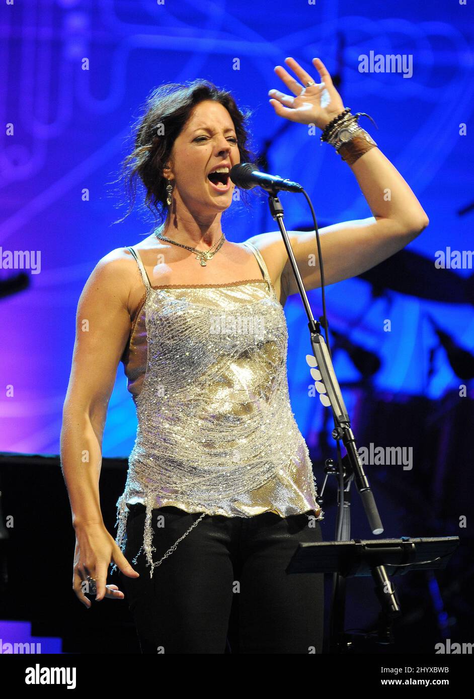 Sarah McLachlan performs at Lilith Fair Celebration of Women in Music at the Verizon Wireless Amphitheater in Irvine in California, USA. Stock Photo