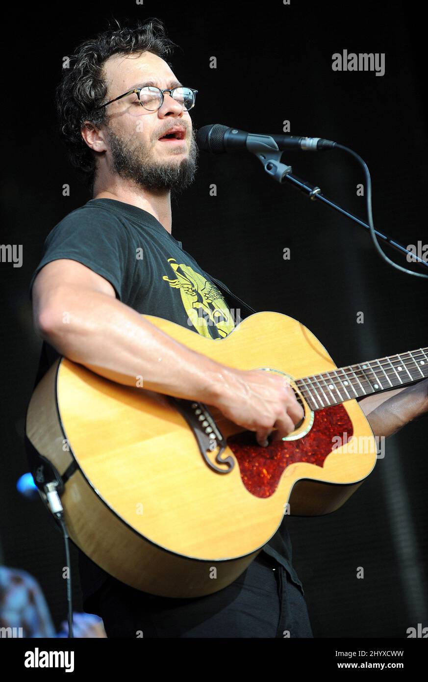 Amos Lee in Concert at the Virginia Beach Amphitheater, Virginia Stock