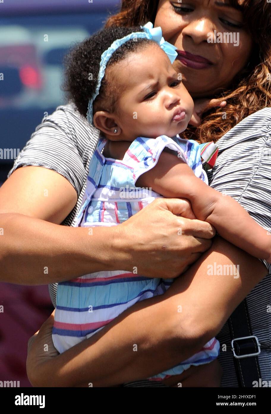 Christina Milian and daughter Violet Nash are seen out and about in