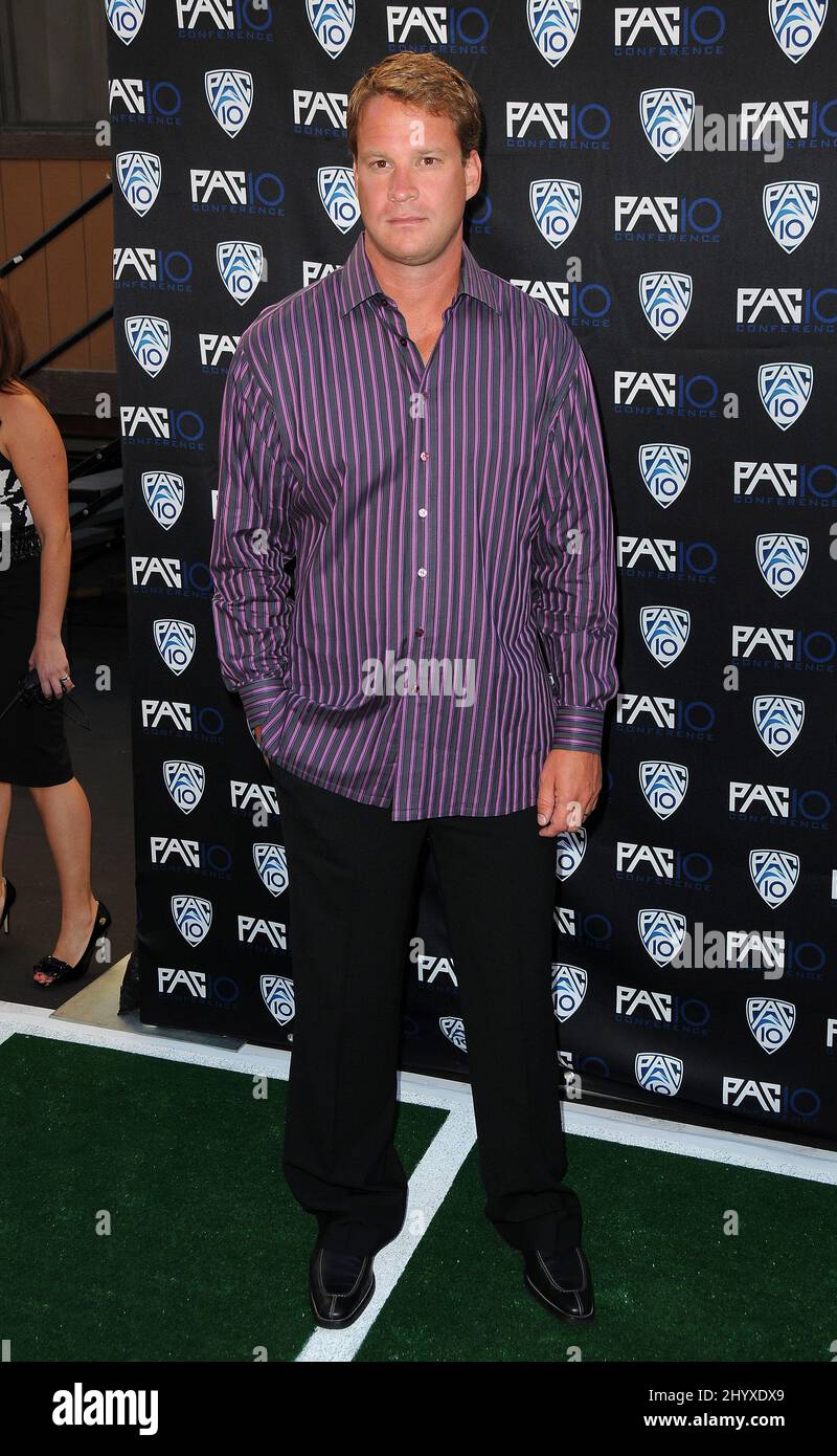 Lane Kiffin| at the FOX Sports PAC-10 Conference Premiere held at 20th Century FOX Studio Lot in Los Angeles, USA. Stock Photo