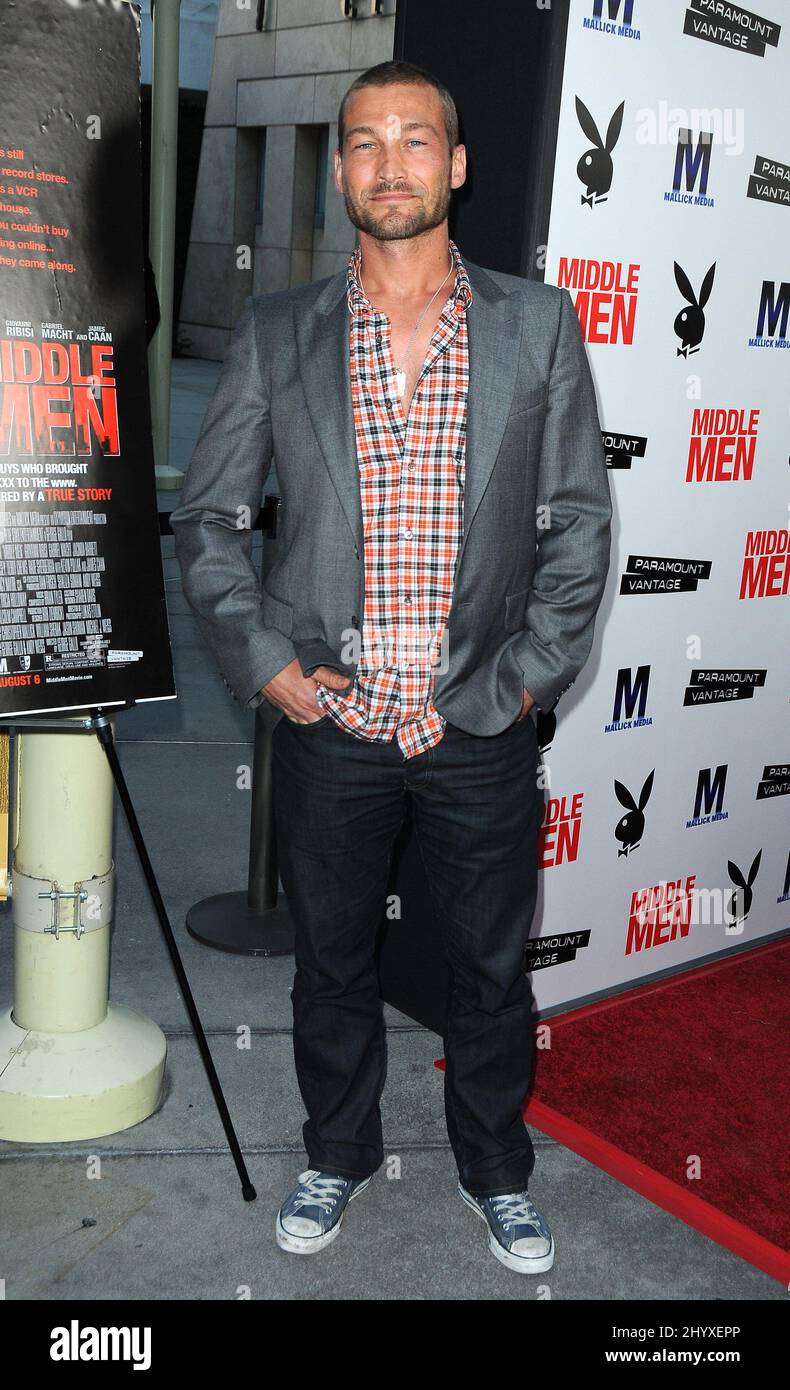 Andy Whitfield at the premiere of 'Middle Men' held at Arclight Theater in Los Angeles, USA. Stock Photo
