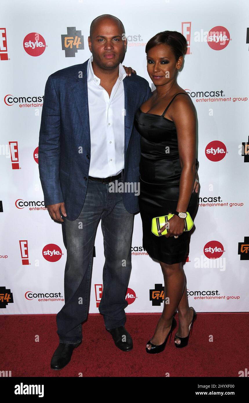 Stephen Belafonte and wife Mel B during Comcast Entertainment Group TCA