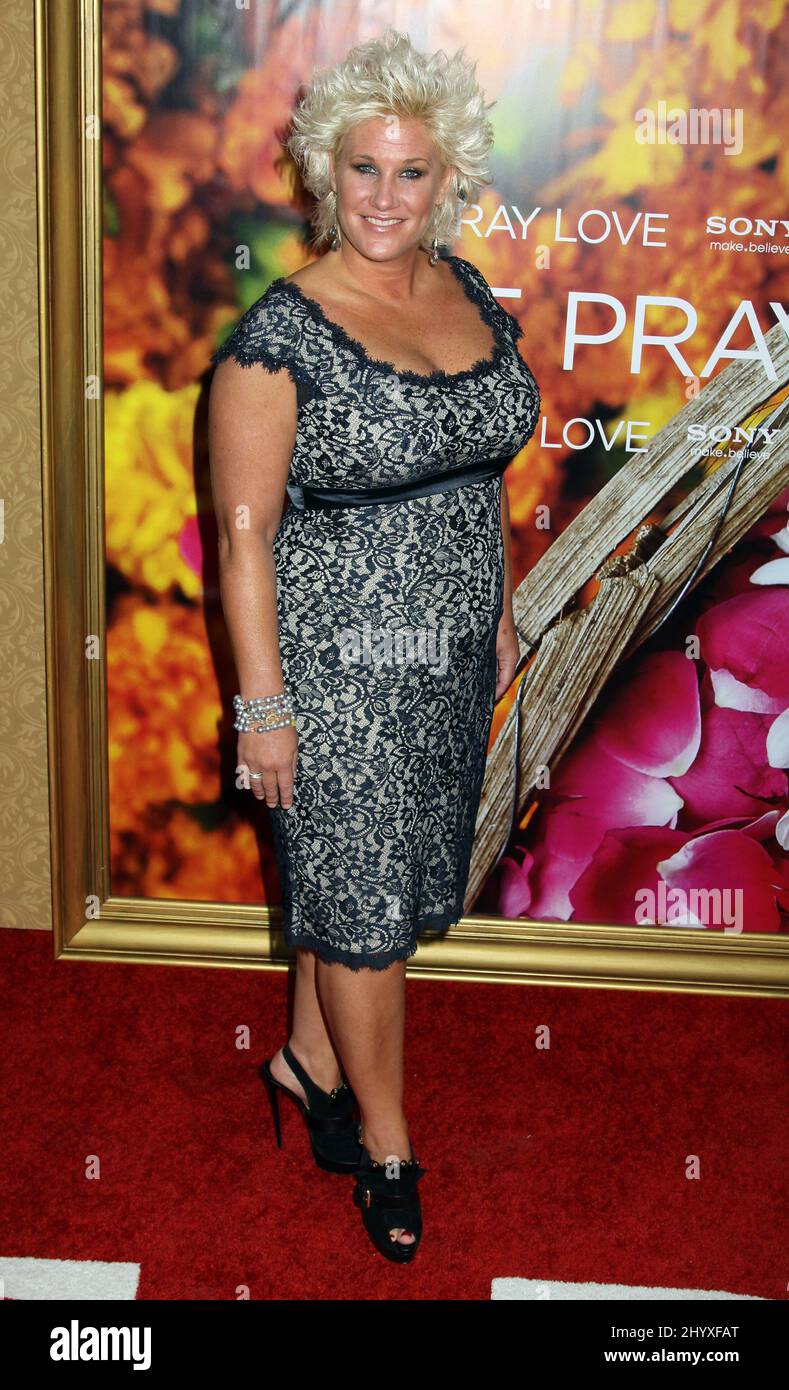 Anne Burrell at the premiere of “Eat Pray Love” held at the Ziegfeld