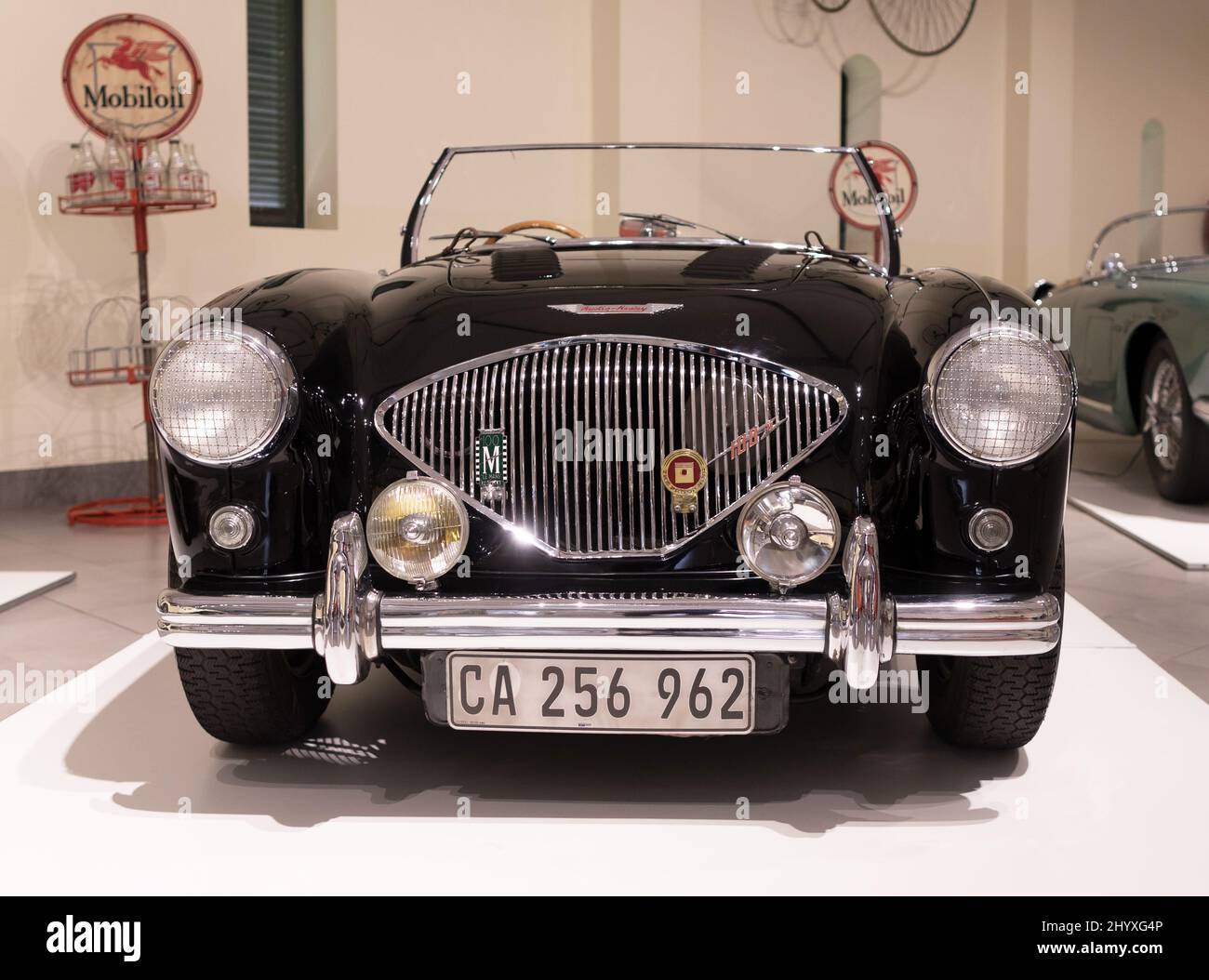 A 1955 Austin Healey 100M BN2 At the Franschhoek Motor Museum South Africa Stock Photo