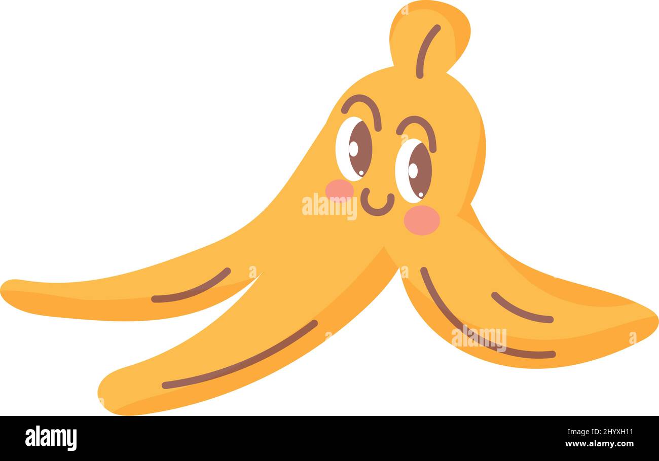 Isolated happy banana shell cartoon Vector Stock Vector Image & Art - Alamy