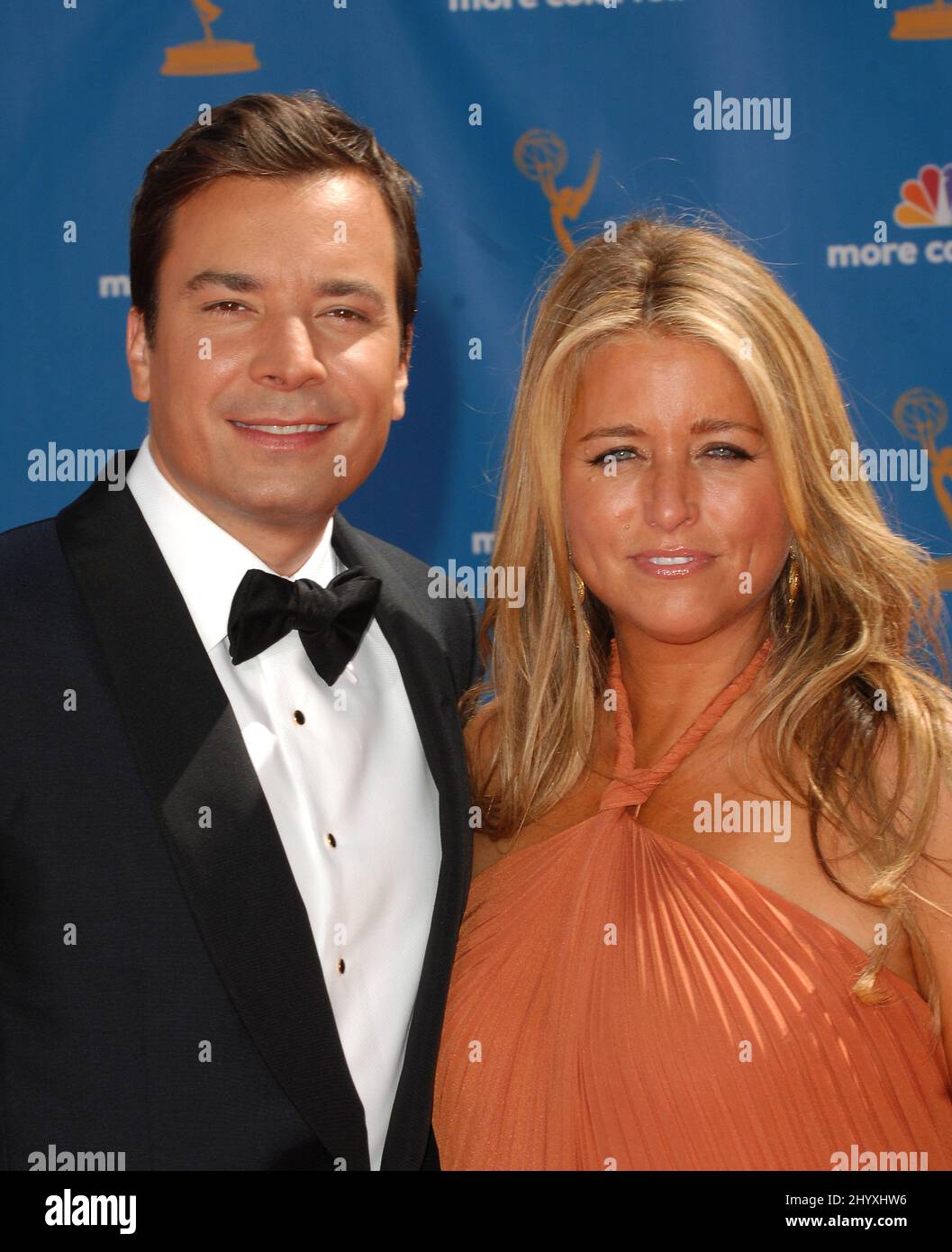 Jimmy Fallon and Nancy Juvonen arriving at the 62nd Annual Primetime