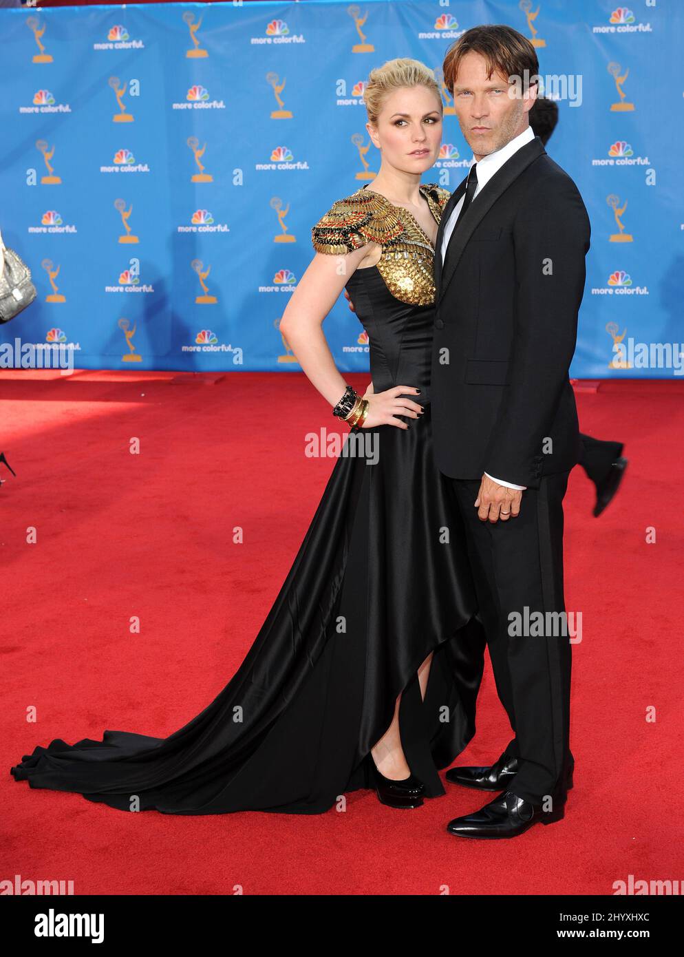 Anna Paquin and Stephen Moyer arriving at the 62nd Annual Primetime(02)