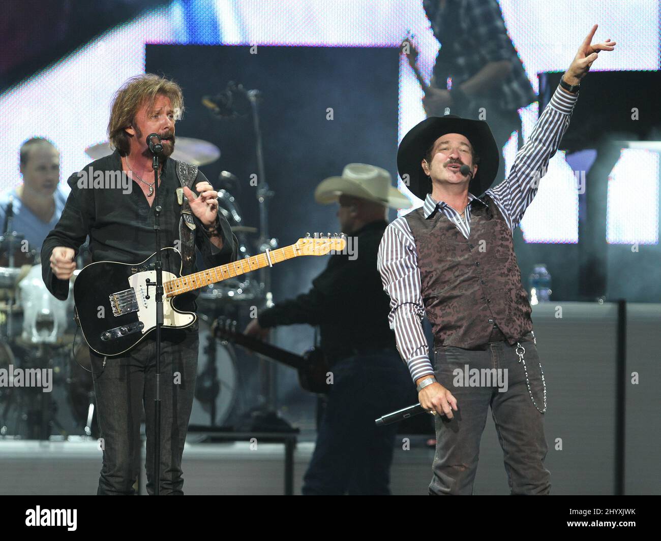 Ronnie Dunn and Kix Brooks of Brooks and Dunn's during their final concert held at the