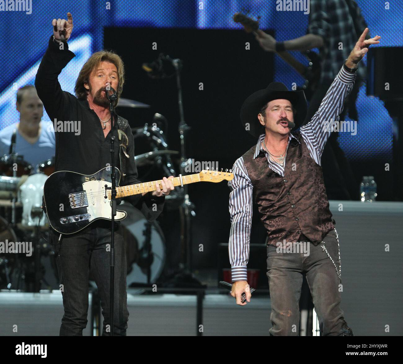 Ronnie Dunn and Kix Brooks of Brooks and Dunn's during their final concert held at the