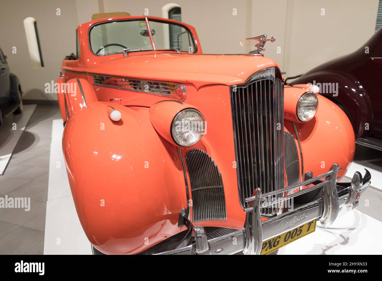 A 1940 Packard one-Twenty 8 Convertible at The Franschhoek Motor Museum South Africa Stock Photo