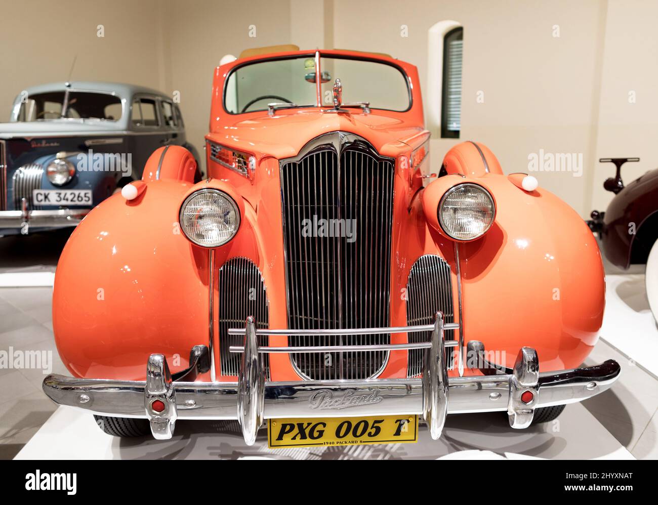 A 1940 Packard one-Twenty 8 Convertible at The Franschhoek Motor Museum South Africa Stock Photo