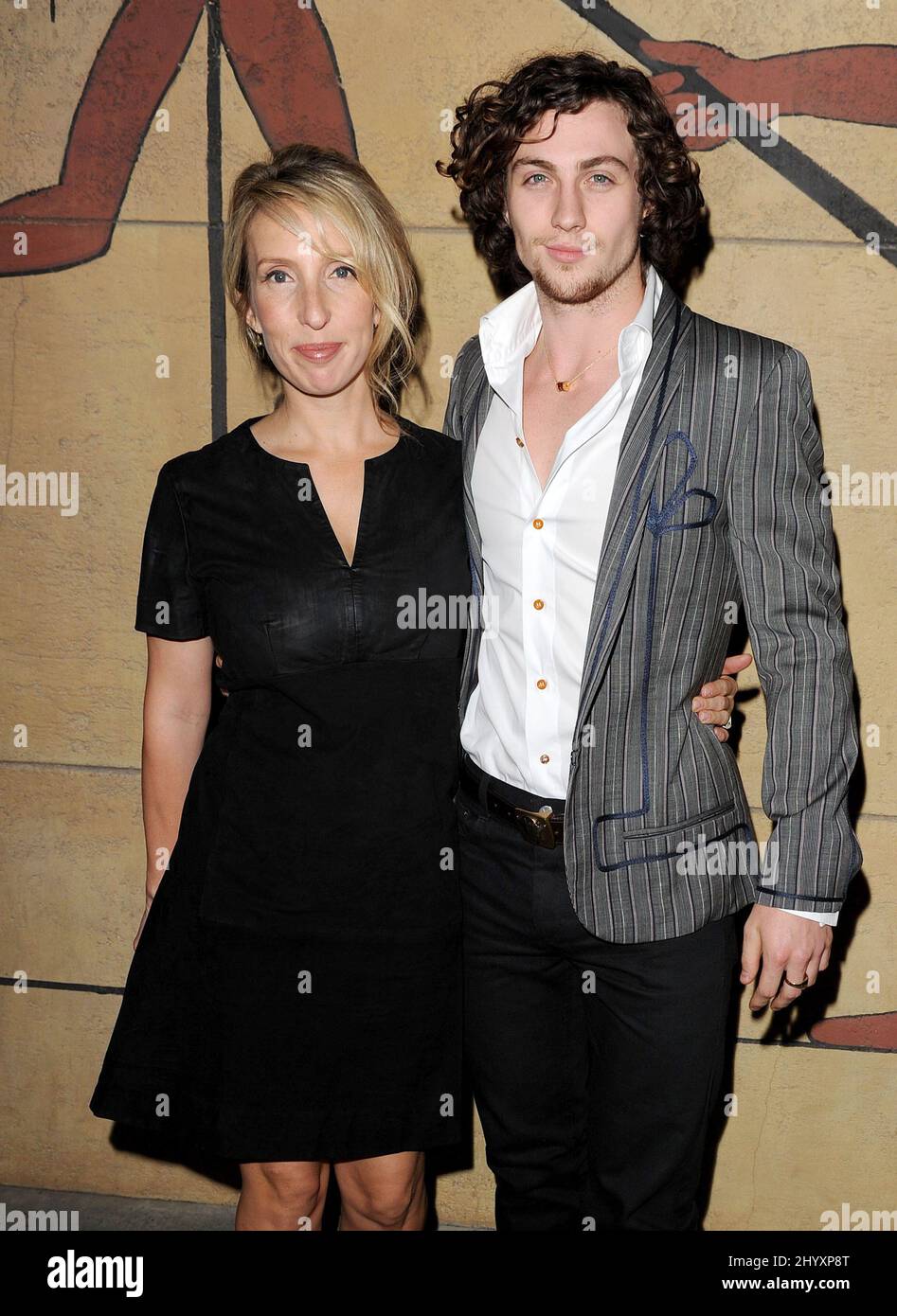 Sam Taylor-Wood and Aaron Johnson attend the 'Nowhere Boy' screening held at the Egyptian Theatre in Hollywood, CA. Stock Photo