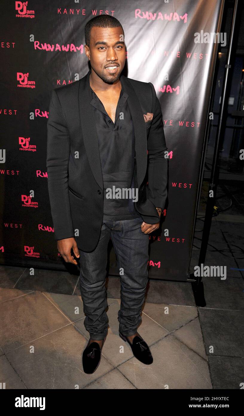 Kanye West during the screening of 'Runaway' in Los Angeles, California Stock Photo