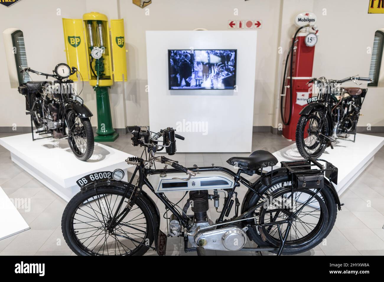 Vintage Motorbikes at The Franschhoek Motor Museum South Africa Stock Photo