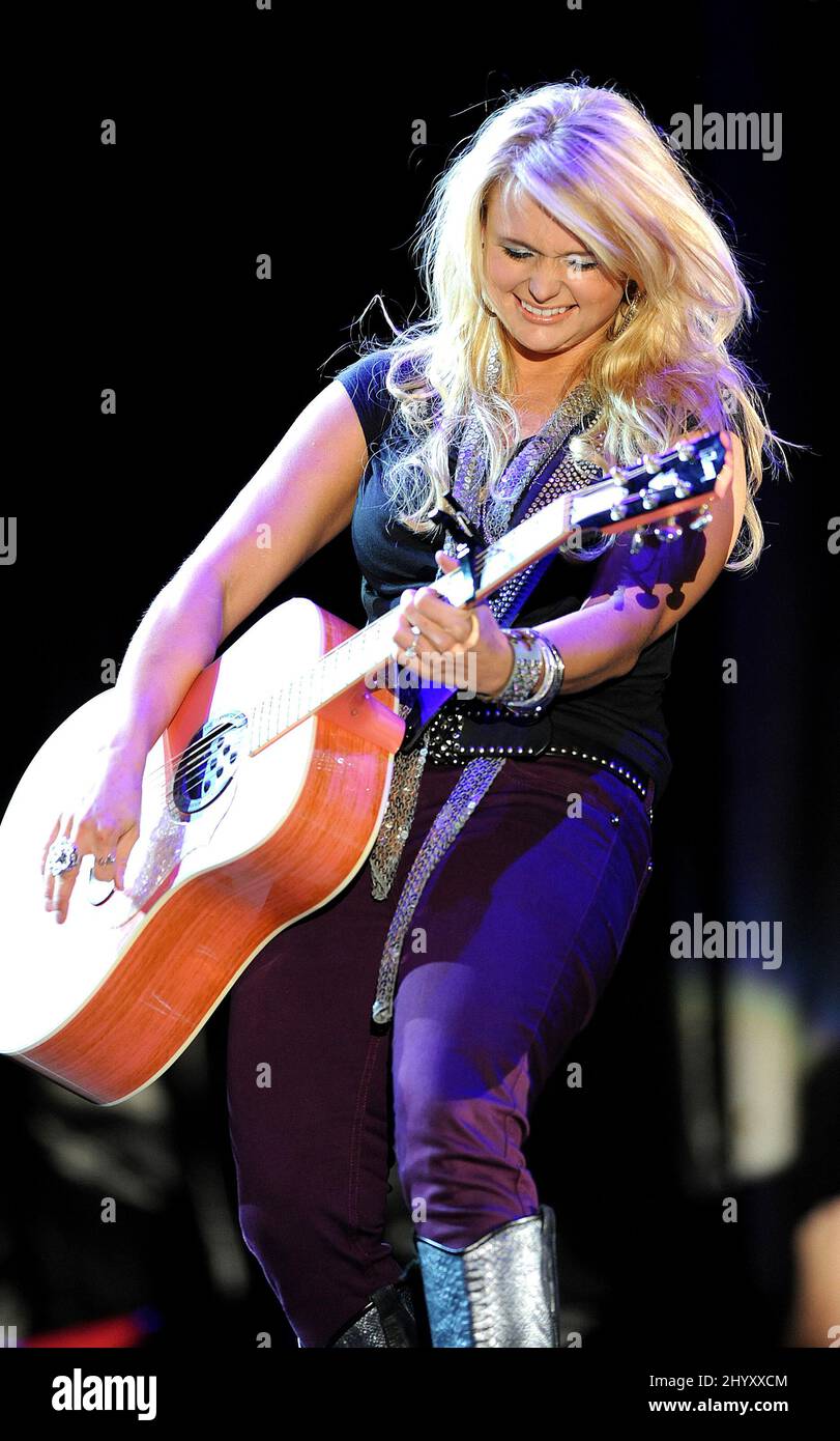 Miranda Lambert performs during her Revolution Tour 2010 at Durham Bulls Stadium in Durham, North Carolina. Stock Photo