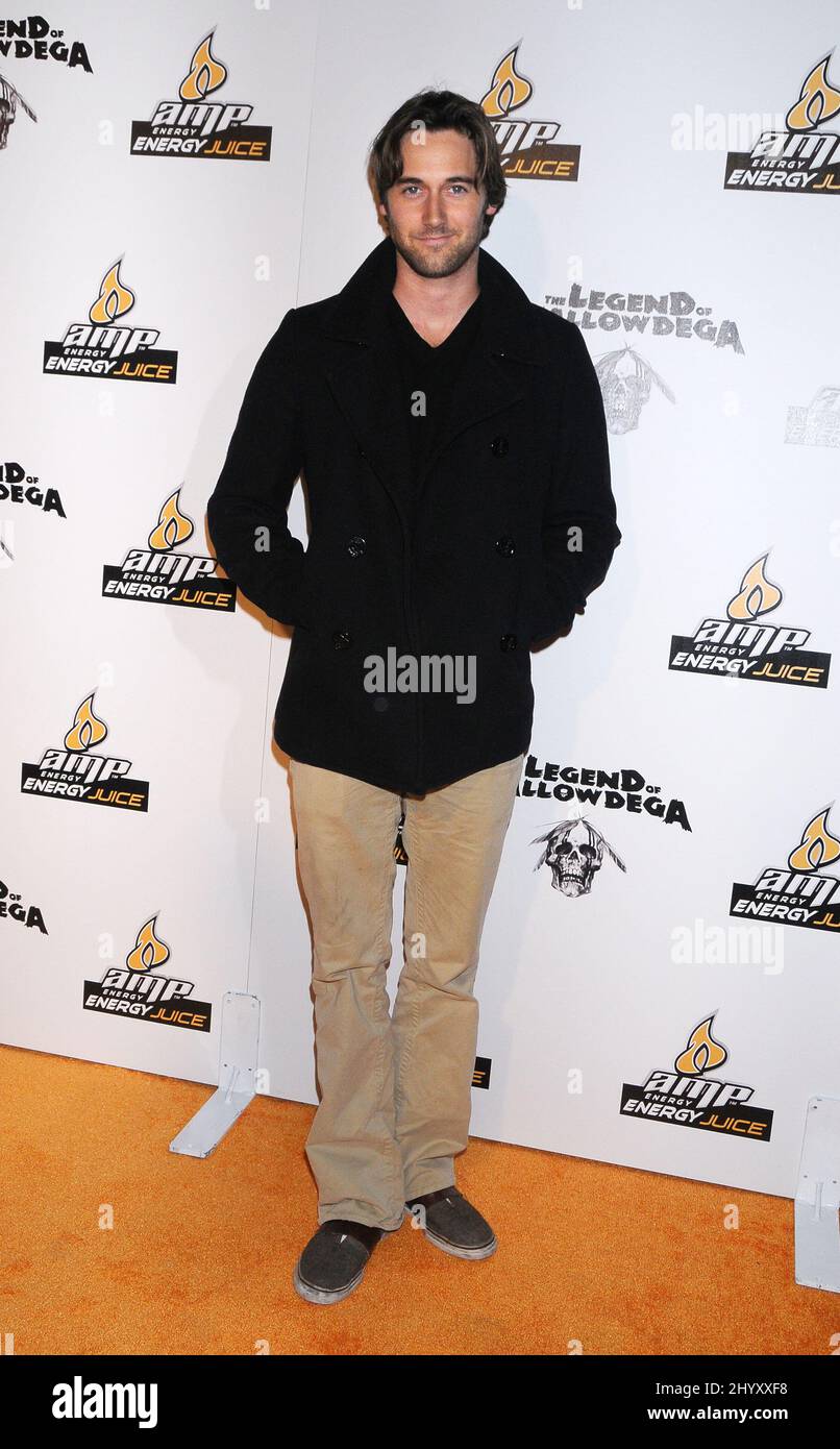 Ryan Eggold arriving at a special screening of The Amp Energy Juice Short Film 'The Legend Of Hallowdega' at the Hotel Roosevelt in Los Angeles, USA. Stock Photo