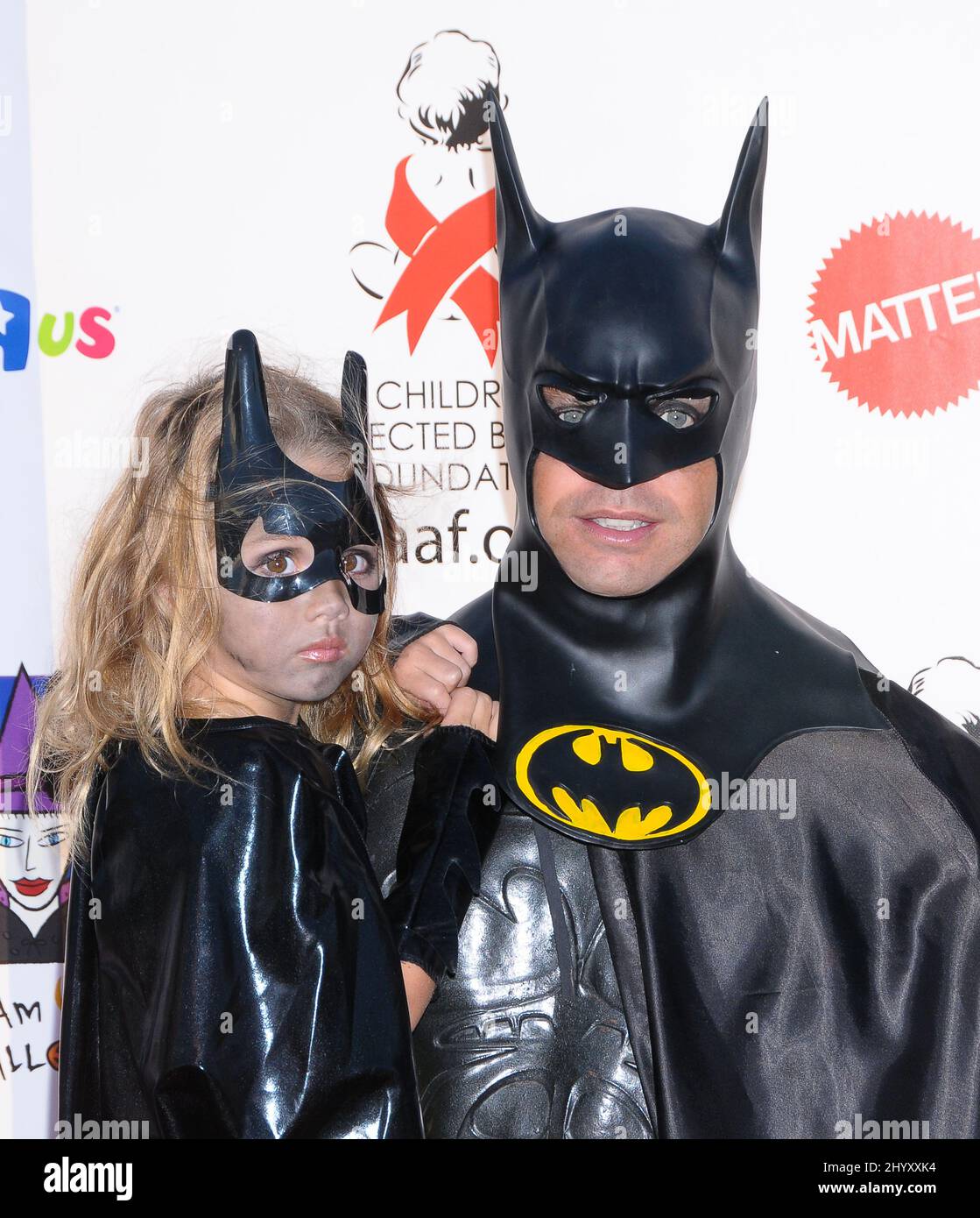 David Charvet and daughter Heaven at the 17th Annual Dream Halloween benefiting Children Affected by Aids Foundation presented by Mattel and Toys 'R' US held at Barker Hanger, Santa Monica. Stock Photo
